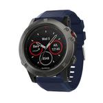 For Garmin QuickFit Kalebol 26mm Rhombus Texture Silicone Watch Band(Midnight Blue)