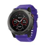 For Garmin QuickFit Kalebol 26mm Rhombus Texture Silicone Watch Band(Purple)