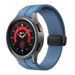 For Samsung Galaxy Watch7 / 6 / 5 Kalebol Concave Folding Magnetic Buckle Silicone Strap(Blue)
