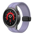 For Samsung Galaxy Watch7 / 6 / 5 Kalebol Concave Folding Magnetic Buckle Silicone Strap(Purple)
