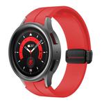 For Samsung Galaxy Watch7 / 6 / 5 Kalebol Concave Folding Magnetic Buckle Silicone Strap(Red)