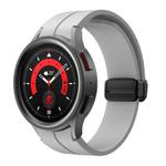 For Samsung Galaxy Watch7 / 6 / 5 Kalebol Concave Folding Magnetic Buckle Silicone Strap(Grey)