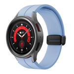 For Samsung Galaxy Watch7 / 6 / 5 Kalebol Concave Folding Magnetic Buckle Silicone Strap(Light Purple)