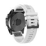 For Garmin QuickFit 22mm Kalebol Plain Texture Silicone Watch Band(White)
