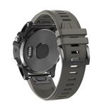 For Garmin QuickFit 22mm Kalebol Plain Texture Silicone Watch Band(Army Green)