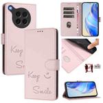 For OPPO Find X8s 5G Smile Embossing RFID Leather Phone Case(Pink)