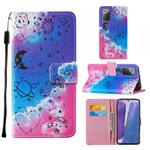 For Samsung Galaxy Note20 / 5G Cross Texture Painting Pattern Horizontal Flip Leather Case with Holder & Card Slots & Wallet & Lanyard(Love Universe)