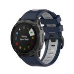 For Garmin QuickFit 20mm Kalebol Two-color Silicone Watch Band(Blue Grey)
