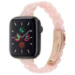 For Apple Watch 46mm / 49mm / 45mm / 44mm Oval Resin Watch Band(Pearl Powder)