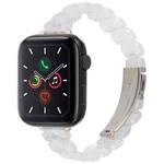 For Apple Watch 46mm / 49mm / 45mm / 44mm Oval Resin Watch Band(Fluorescent White)