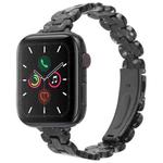 For Apple Watch 46mm / 49mm / 45mm / 44mm Oval Resin Watch Band(Flash Black)