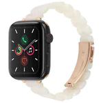 For Apple Watch 42mm / 41mm / 40mm / 38mm Oval Resin Watch Band(Gradient White)