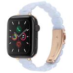 For Apple Watch 42mm / 41mm / 40mm / 38mm Oval Resin Watch Band(Mermaid Blue)