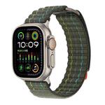 For Apple Watch 46mm / 49mm / 45mm / 44mm Kalebol  Dual-section Sports Nylon Loop Watch Band(Green)
