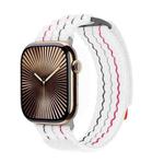 For Apple Watch 42mm / 41mm / 40mm / 38mm Kalebol  Dual-section Sports Nylon Loop Watch Band(White)