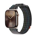 For Apple Watch 42mm / 41mm / 40mm / 38mm Kalebol  Dual-section Sports Nylon Loop Watch Band(Charcoal Grey)