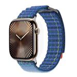 For Apple Watch 42mm / 41mm / 40mm / 38mm Kalebol  Dual-section Sports Nylon Loop Watch Band(Deep Sea Blue)
