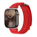For Apple Watch 42mm / 41mm / 40mm / 38mm Kalebol  Dual-section Sports Nylon Loop Watch Band(Cherry Red)