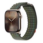 For Apple Watch 42mm / 41mm / 40mm / 38mm Kalebol  Dual-section Sports Nylon Loop Watch Band(Green)