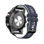 For Garmin QuickFit 22mm Kalebol Two-layer Silicone Watch Band(Blue White)
