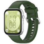 For Huawei Watch Fit3 Kalebol Soft Silicone Strap(Army Green)