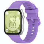 For Huawei Watch Fit3 Kalebol Colorful Buckle Silicone Strap(Lilac)