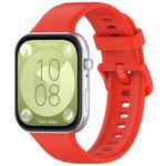 For Huawei Watch Fit3 Kalebol Colorful Buckle Silicone Strap(Red)
