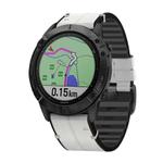 For Garmin QuickFit 26mm Kalebol Quick Release Silicone Leather Watch Band(Light Grey)