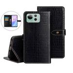 For Asus Zenfone 12 Ultra idewei Crocodile Texture Leather Phone Case(Black)
