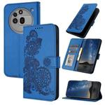 For Nothing Phone 3a Pro Datura Flower Embossed Flip Leather Phone Case(Blue)