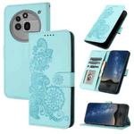 For Nothing Phone 3a Pro Datura Flower Embossed Flip Leather Phone Case(Light Blue)