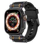For Apple Watch 46mm / 49mm / 45mm / 44mm Armor Gear Silicone Watch Band(Black)