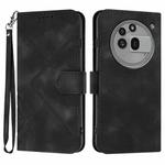 For Nothing Phone 3a Pro Line Pattern Skin Feel Leather Phone Case(Black)