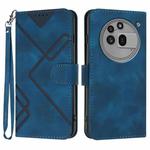For Nothing Phone 3a Pro Line Pattern Skin Feel Leather Phone Case(Royal Blue)