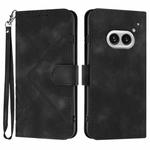 For Nothing Phone 2a Line Pattern Skin Feel Leather Phone Case(Black)