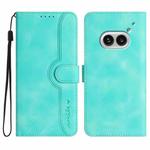 For Nothing Phone 2a Heart Pattern Skin Feel Leather Phone Case(Light Blue)