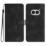 For Nothing Phone 2a Heart Pattern Skin Feel Leather Phone Case(Black)