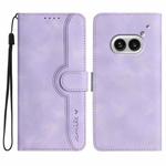 For Nothing Phone 2a Heart Pattern Skin Feel Leather Phone Case(Purple)