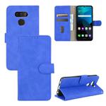 For LG Harmony 4 Solid Color Skin Feel Magnetic Buckle Horizontal Flip Calf Texture PU Leather Case with Holder & Card Slots & Wallet(Blue)