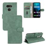 For LG Harmony 4 Solid Color Skin Feel Magnetic Buckle Horizontal Flip Calf Texture PU Leather Case with Holder & Card Slots & Wallet(Green)