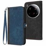 For Xiaomi 15 Ultra Side Buckle Double Fold Hand Strap Leather Phone Case(Royal Blue)