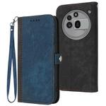 For Nothing Phone 3a Pro Side Buckle Double Fold Hand Strap Leather Phone Case(Royal Blue)