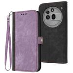 For Nothing Phone 3a Pro Side Buckle Double Fold Hand Strap Leather Phone Case(Purple)