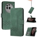 For Nothing Phone 3a Pro Cubic Skin Feel Flip Leather Phone Case(Green)