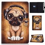 For Samsung Galaxy Tab S8 / Galaxy Tab S7 T870 Electric Pressed Colored Drawing Horizontal Flip Leather Case with Holder & Card Slots & Sleep / Wake-up function(Shar Pei)