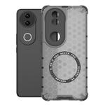 For vivo V50 5G Global Honeycomb Magnetic Ring Shockproof Phone Case(Black)