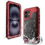 For iPhone 16 Plus Four-proof Metal Hybrid Silicone Phone Case(Red)