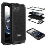 For iPhone 16e Four-proof Metal Hybrid Silicone Phone Case(Black)
