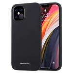 For iPhone 12 / 12 Pro GOOSPERY SILICONE Solid Color Soft Liquid Silicone Shockproof Soft TPU Case(Black)