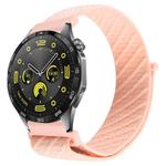 22mm Twill Nylon Loop Hook and Loop Fastener Watch Band(Pink Sand)